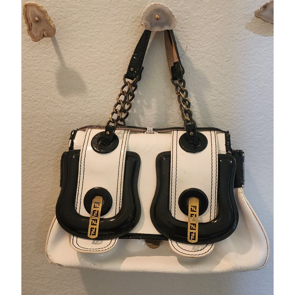 Vintage Fendi B Bag Style Patent Leather Handbag – AS IS